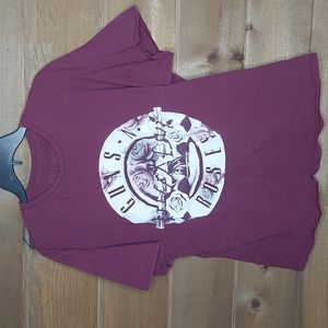 Guns N Roses Maroon Band T Shirt